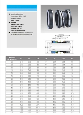 Rubber Bellow Seal For Vulcan Type 140 Pump Mechanical